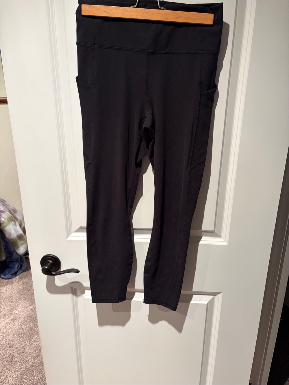 Fabletics Black High-Waist Leggings with Side Pockets